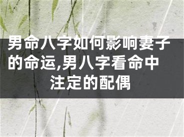 男命八字如何影响妻子的命运,男八字看命中注定的配偶