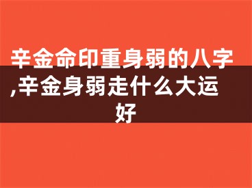 辛金命印重身弱的八字,辛金身弱走什么大运好