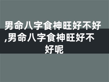 男命八字食神旺好不好,男命八字食神旺好不好呢