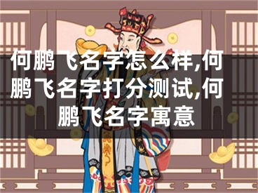 何鹏飞名字怎么样,何鹏飞名字打分测试,何鹏飞名字寓意