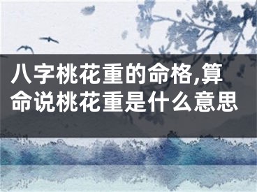 八字桃花重的命格,算命说桃花重是什么意思