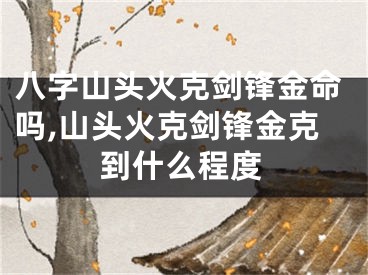 八字山头火克剑锋金命吗,山头火克剑锋金克到什么程度