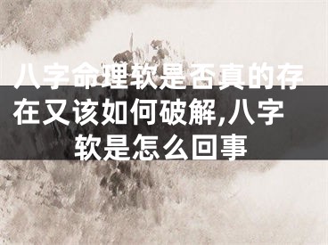 八字命理软是否真的存在又该如何破解,八字软是怎么回事