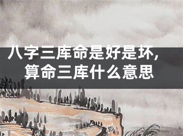 八字三库命是好是坏,算命三库什么意思
