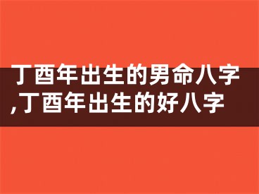 丁酉年出生的男命八字,丁酉年出生的好八字