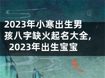 2023年小寒出生男孩八字缺火起名大全,2023年出生宝宝