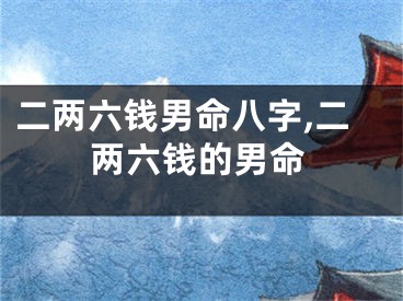 二两六钱男命八字,二两六钱的男命