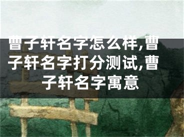 曹子轩名字怎么样,曹子轩名字打分测试,曹子轩名字寓意