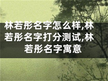 林若彤名字怎么样,林若彤名字打分测试,林若彤名字寓意