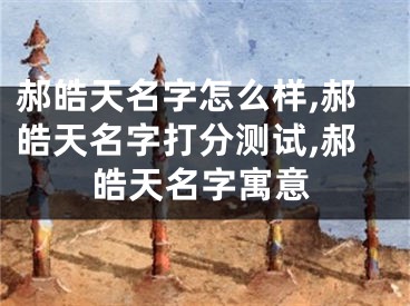 郝皓天名字怎么样,郝皓天名字打分测试,郝皓天名字寓意