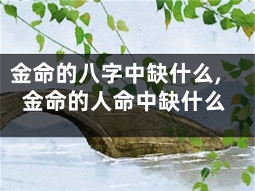 金命的八字中缺什么,金命的人命中缺什么