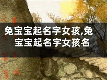 兔宝宝起名字女孩,兔宝宝起名字女孩名