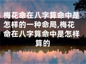 梅花命在八字算命中是怎样的一种命局,梅花命在八字算命中是怎样算的