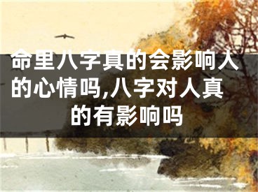 命里八字真的会影响人的心情吗,八字对人真的有影响吗
