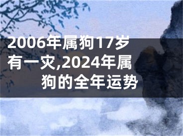 2006年属狗17岁有一灾,2024年属狗的全年运势