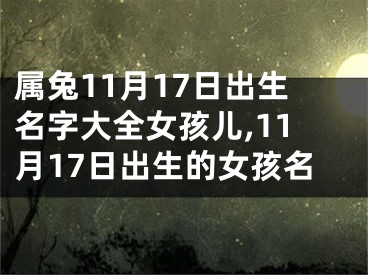 属兔11月17日出生名字大全女孩儿,11月17日出生的女孩名