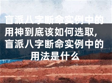 盲派八字断命实例中的用神到底该如何选取,盲派八字断命实例中的用法是什么