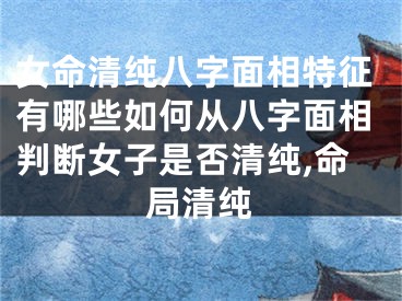 女命清纯八字面相特征有哪些如何从八字面相判断女子是否清纯,命局清纯