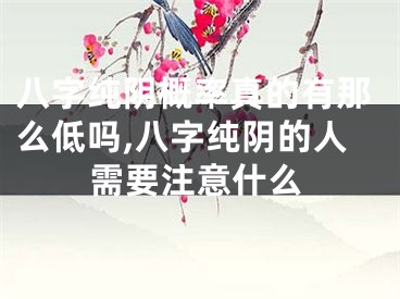 八字纯阴概率真的有那么低吗,八字纯阴的人需要注意什么