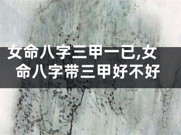 女命八字三甲一已,女命八字带三甲好不好