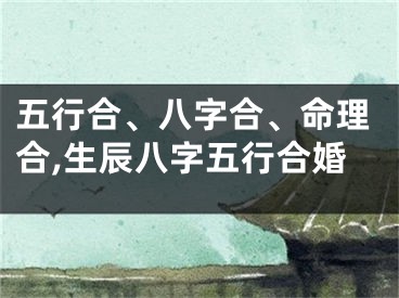 五行合、八字合、命理合,生辰八字五行合婚