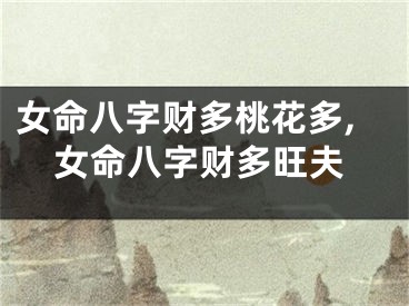 女命八字财多桃花多,女命八字财多旺夫