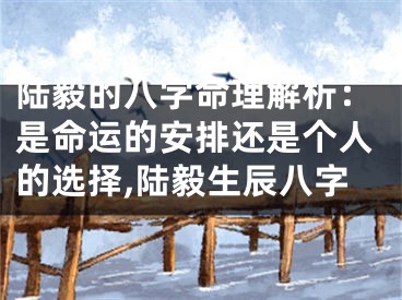 陆毅的八字命理解析：是命运的安排还是个人的选择,陆毅生辰八字