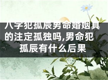 八字犯孤辰男命婚姻真的注定孤独吗,男命犯孤辰有什么后果