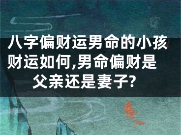 八字偏财运男命的小孩财运如何,男命偏财是父亲还是妻子?