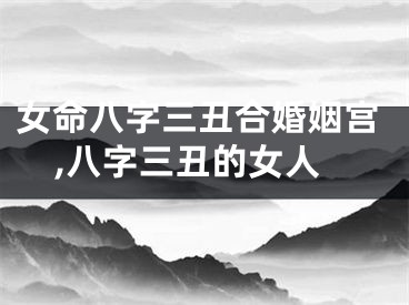 女命八字三丑合婚姻宫,八字三丑的女人