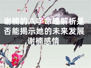谢楠的八字命理解析是否能揭示她的未来发展,谢楠感情
