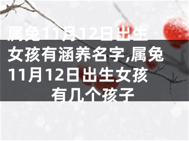属兔11月12日出生女孩有涵养名字,属兔11月12日出生女孩有几个孩子