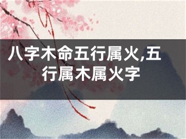八字木命五行属火,五行属木属火字