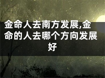 金命人去南方发展,金命的人去哪个方向发展好