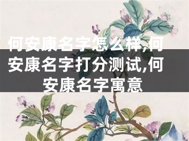何安康名字怎么样,何安康名字打分测试,何安康名字寓意