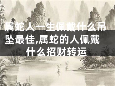 属蛇人一生佩戴什么吊坠最佳,属蛇的人佩戴什么招财转运