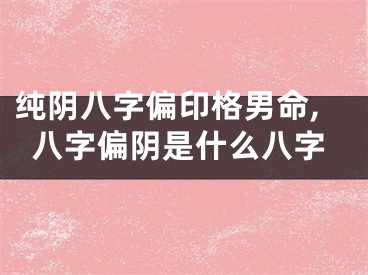 纯阴八字偏印格男命,八字偏阴是什么八字
