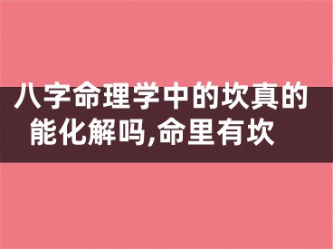 八字命理学中的坎真的能化解吗,命里有坎