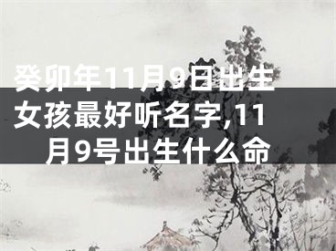 癸卯年11月9日出生女孩最好听名字,11月9号出生什么命