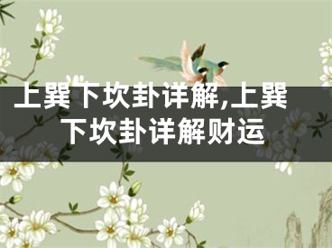 上巽下坎卦详解,上巽下坎卦详解财运