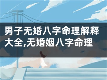 男子无婚八字命理解释大全,无婚姻八字命理