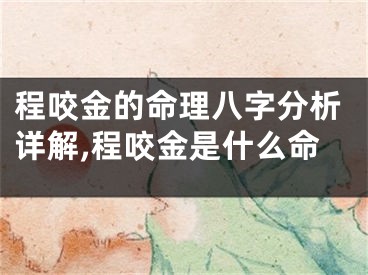 程咬金的命理八字分析详解,程咬金是什么命