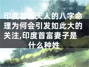 印度首富夫人的八字命理为何会引发如此大的关注,印度首富妻子是什么种姓