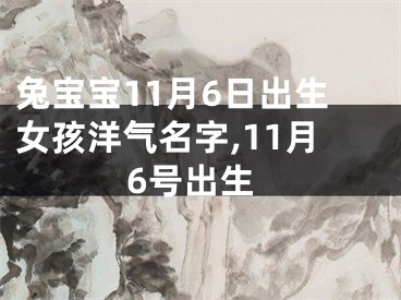 兔宝宝11月6日出生女孩洋气名字,11月6号出生