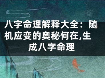 八字命理解释大全：随机应变的奥秘何在,生成八字命理
