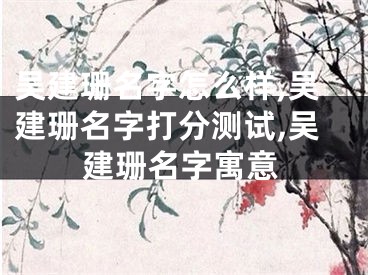 吴建珊名字怎么样,吴建珊名字打分测试,吴建珊名字寓意