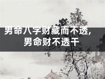 男命八字财藏而不透,男命财不透干