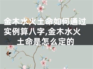 金木水火土命如何通过实例算八字,金木水火土命是怎么定的