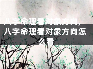 八字命理看对象方向,八字命理看对象方向怎么看