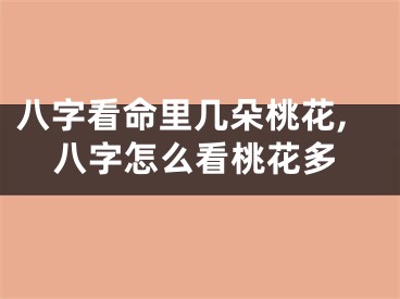 八字看命里几朵桃花,八字怎么看桃花多